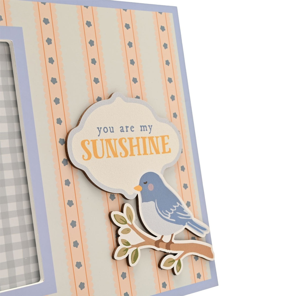 You Are My Sunshine Bird and Stripe MDF Photo Frame 6 x 4in