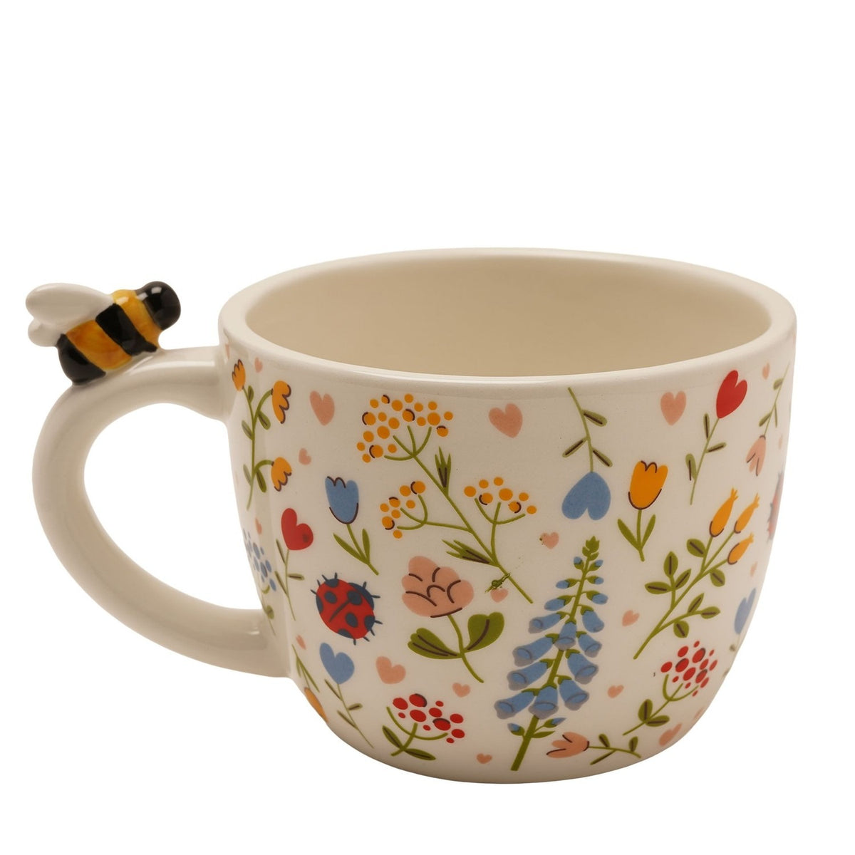 You Are My Sunshine Stoneware Mug with Mini Bee - Cream