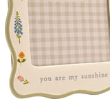 Wavy You Are My Sunshine Ceramic Photo Frame 6 x 4in - Cream