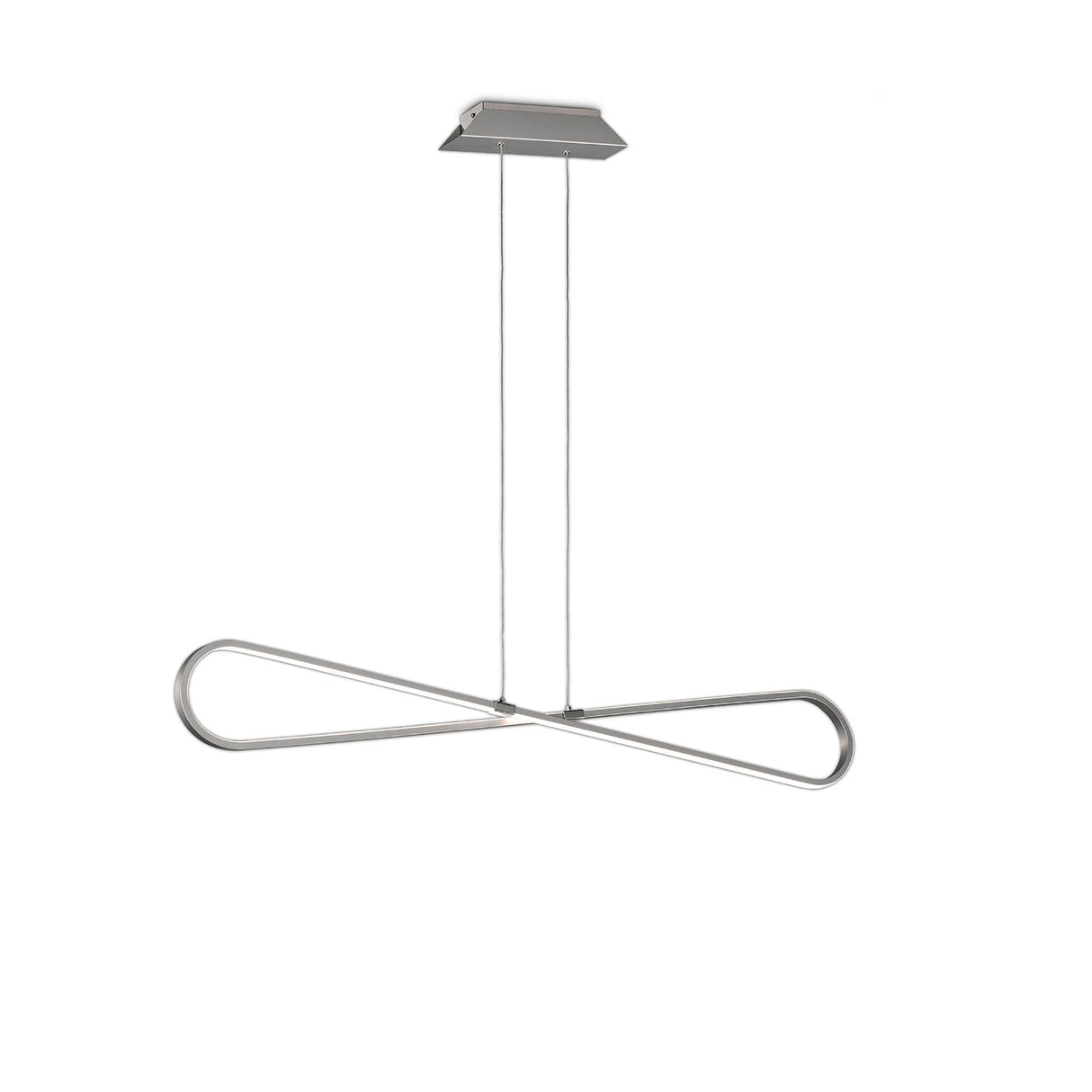 Bucle LED Linear Suspension Light 42W 3000K - Polished Chrome