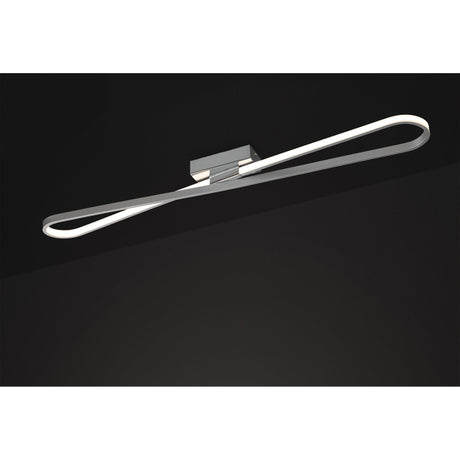 Bucle LED Semi-Flush Ceiling Light 36W -  Polished Chrome
