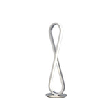 Bucle LED Frosted Acrylic Table Lamp 18W 3000K - Silver/Chrome