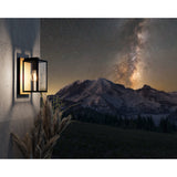 Budrone Outdoor Wall Light - Black & Brown