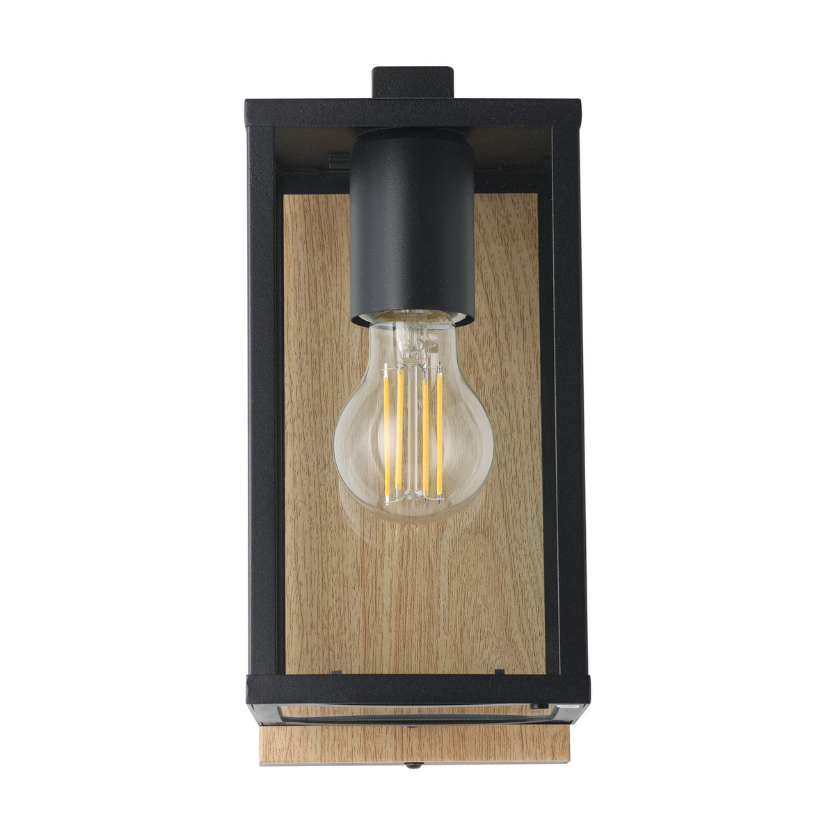 Budrone Outdoor Wall Light - Black & Brown