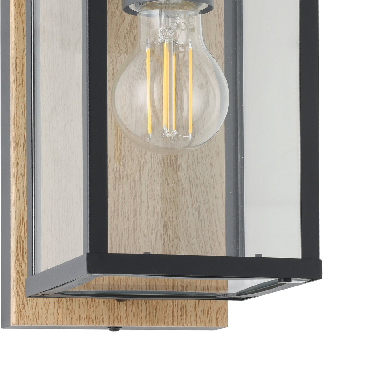 Budrone Outdoor Wall Light - Black & Brown