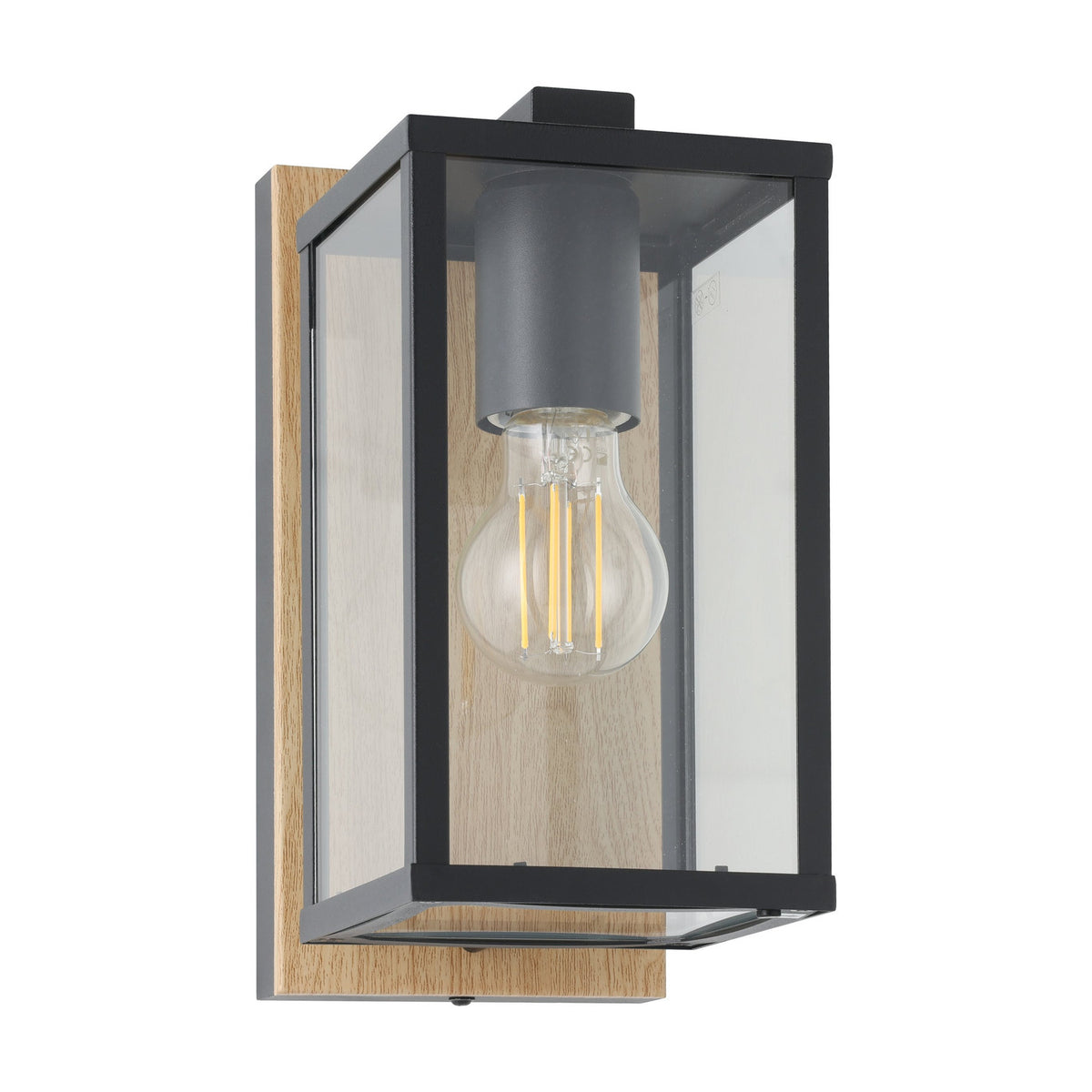 Budrone Outdoor Wall Light - Black & Brown