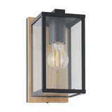 Budrone Outdoor Wall Light - Black & Brown
