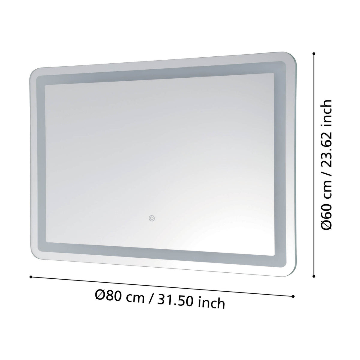 Buenavista 1 LED Bathroom Mirror - Silver
