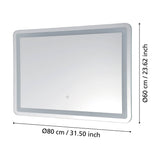 Buenavista 1 LED Bathroom Mirror - Silver