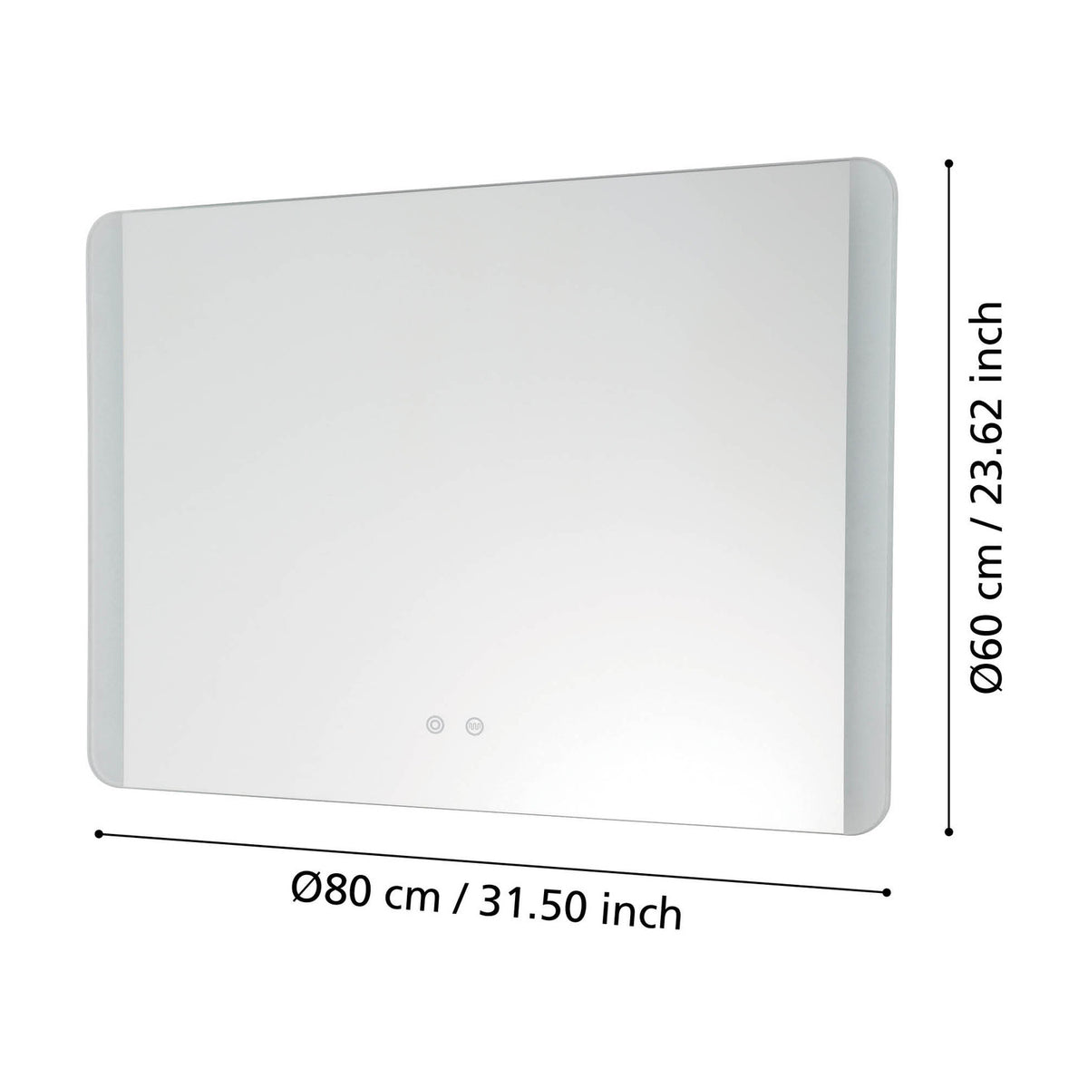 Buenavista 2 LED Bathroom Mirror - Silver
