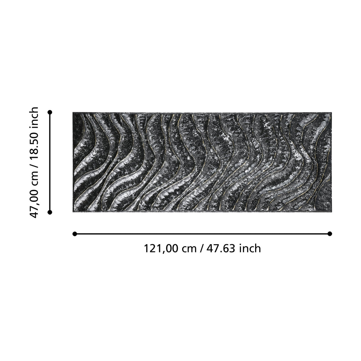 Bugrino Wall Decoration 121 x 4cm - Black