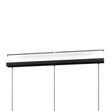 Bulciago Smoked Glass Linear Pendant Light - Black
