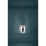 Bulciago Smoked Glass Pendant Light 35cm - Black