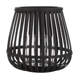Bunawan Bamboo Candle Lantern - Black