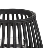 Bunawan Bamboo Candle Lantern - Black