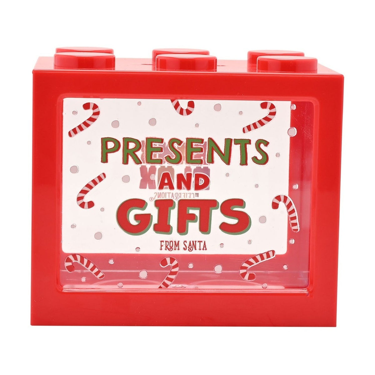 Presents and Gifts Building Block Plastic Money Box - Red