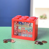 Presents and Gifts Building Block Plastic Money Box - Red