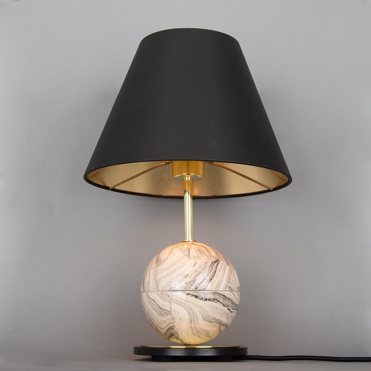 Byrd Ceramic Globe Table Lamp - Marbled