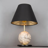 Byrd Ceramic Globe Table Lamp - Marbled