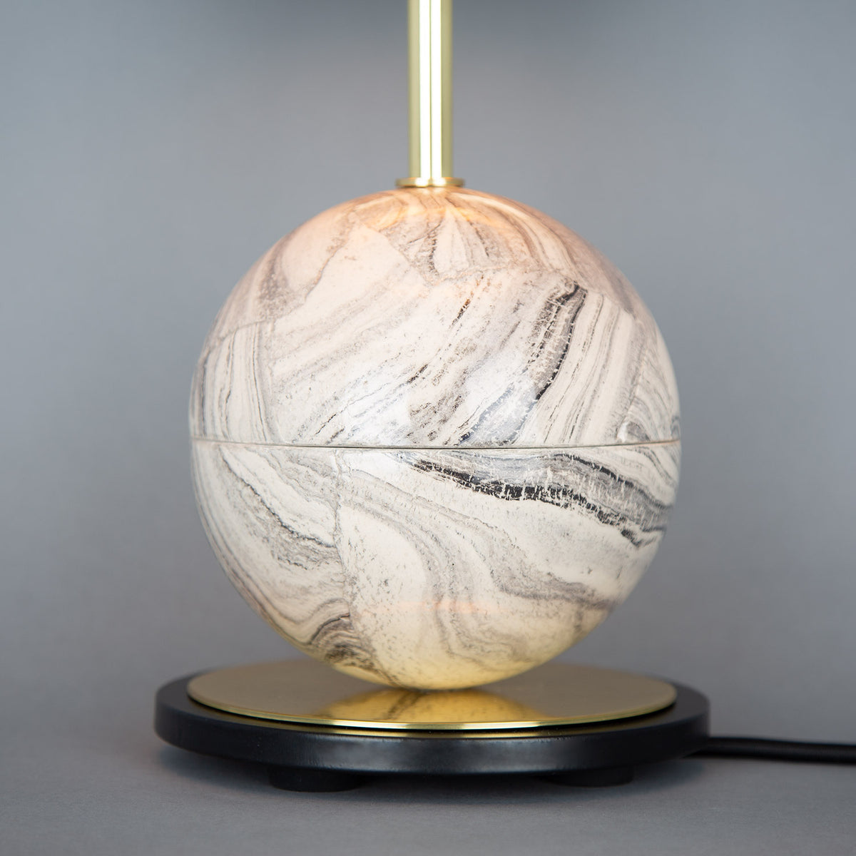 Byrd Ceramic Globe Table Lamp - Marbled