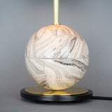 Byrd Ceramic Globe Table Lamp - Marbled