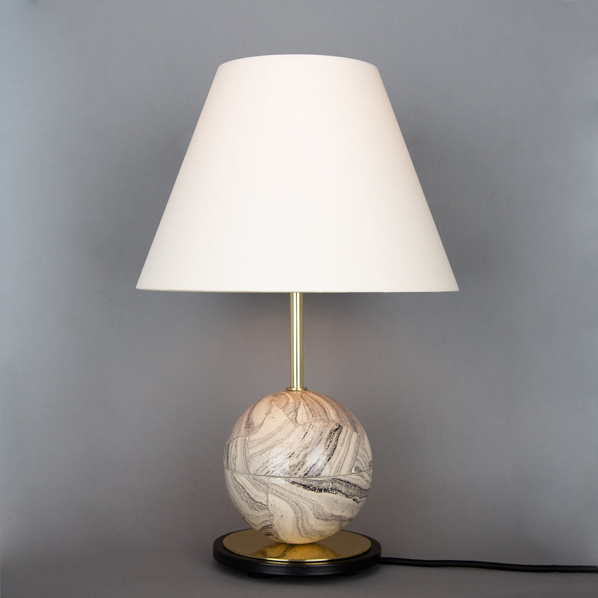 Byrd Ceramic Globe Table Lamp - Marbled