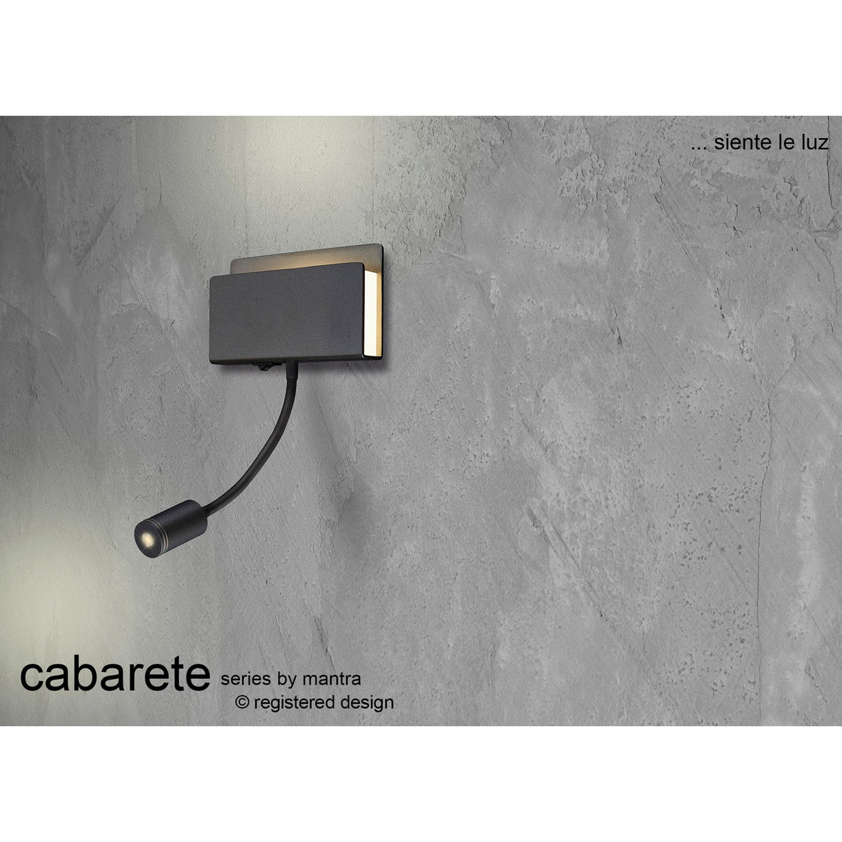 Cabarete LED Wall/Reading Light 3W 3000K - Matt Black
