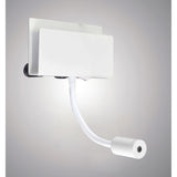Cabarete LED Wall/Reading Light With Switch - White