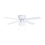 Cagliari Ceiling Fan with Light - Matt White