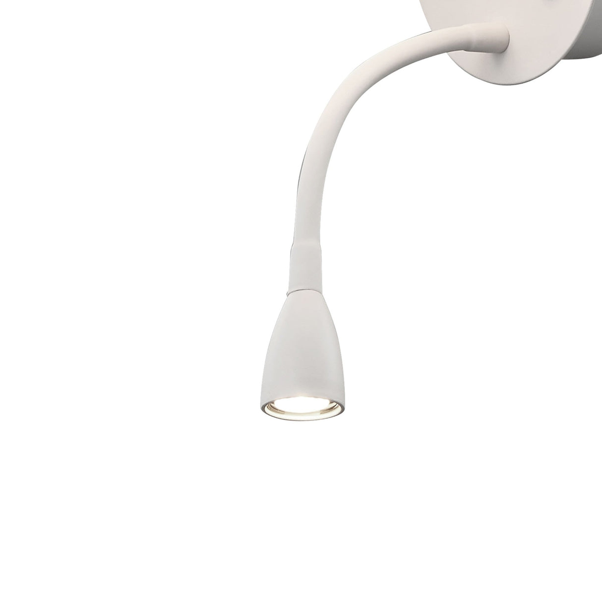 Caicos LED Wall/Reading Light With USB Charger - White