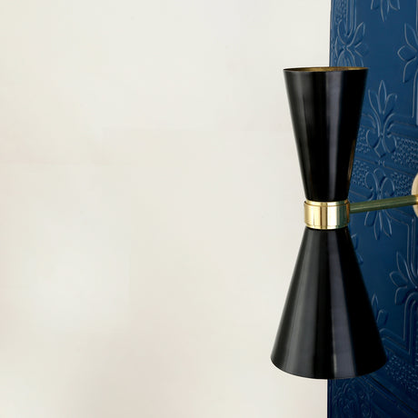 Cairo Cone Twin Wall Light - Polished Brass