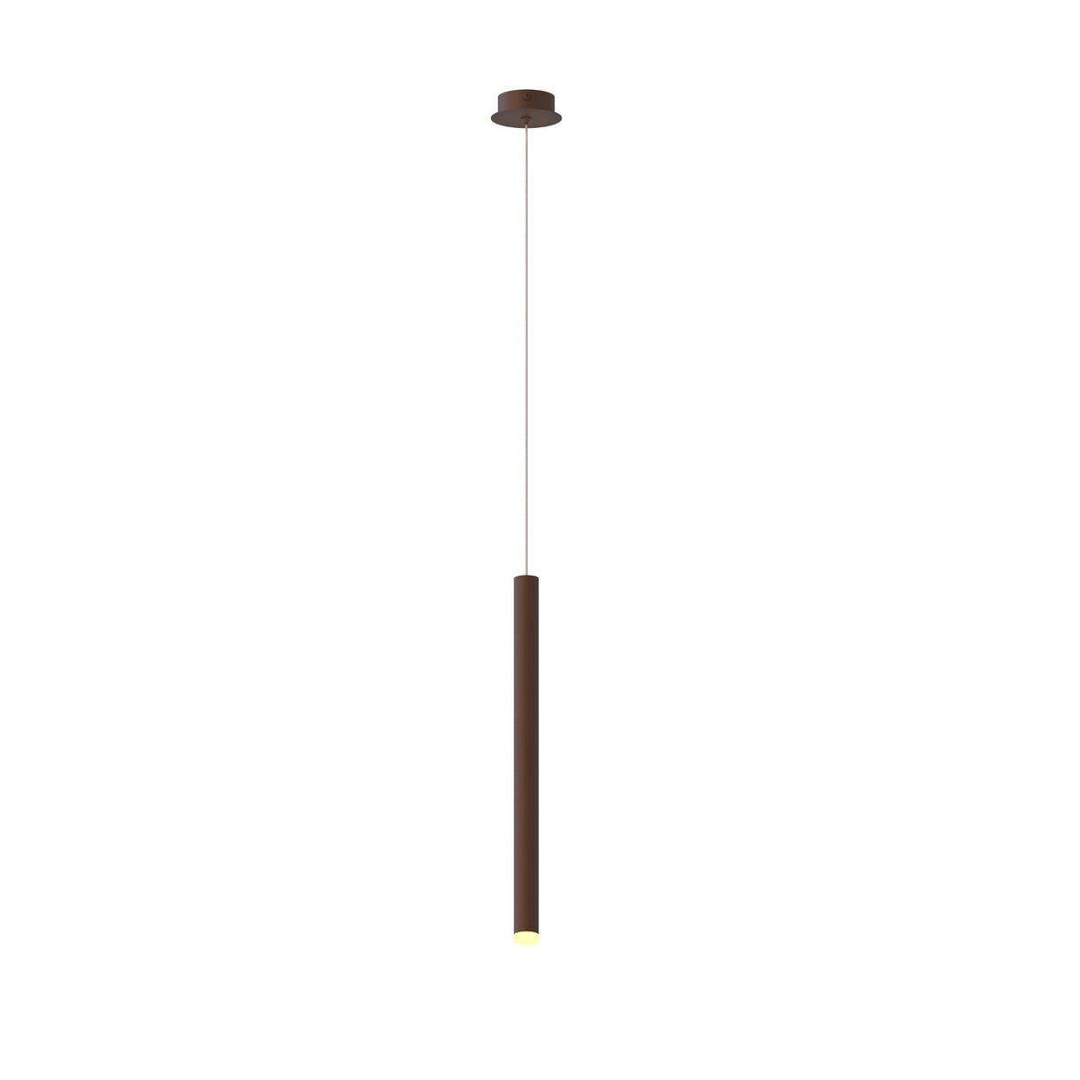 Cala 52cm Tube LED Pendant Light 6W 3000K - Rust Brown