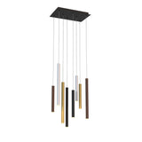 Cala 14 Light LED Bar Pendant Light 48W 3000K - Multicoloured