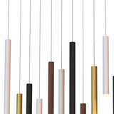 Cala 14 Light LED Bar Pendant Light 84W 3000K - Multicoloured