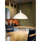 Calbette Glass Pendant Light - Grey & Satin Nickel