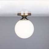 Calbrin Glass Globe Flush Ceiling Light