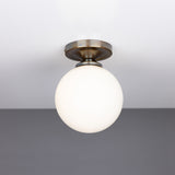 Calbrin Glass Globe Flush Ceiling Light