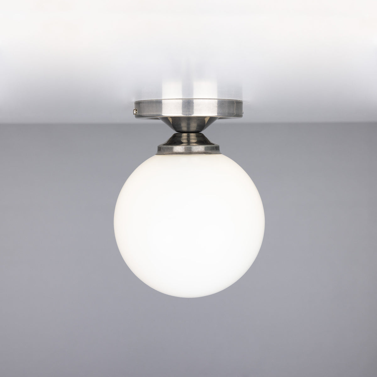 Calbrin Glass Globe Flush Ceiling Light