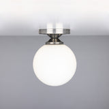 Calbrin Glass Globe Flush Ceiling Light