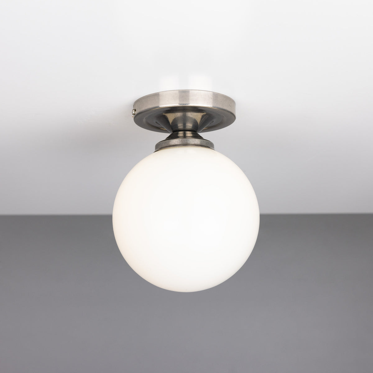 Calbrin Glass Globe Flush Ceiling Light