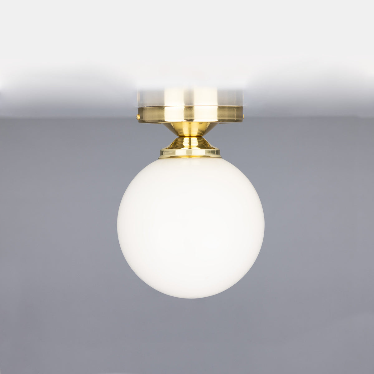 Calbrin Glass Globe Flush Ceiling Light
