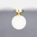 Calbrin Glass Globe Flush Ceiling Light