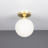 Calbrin Glass Globe Flush Ceiling Light