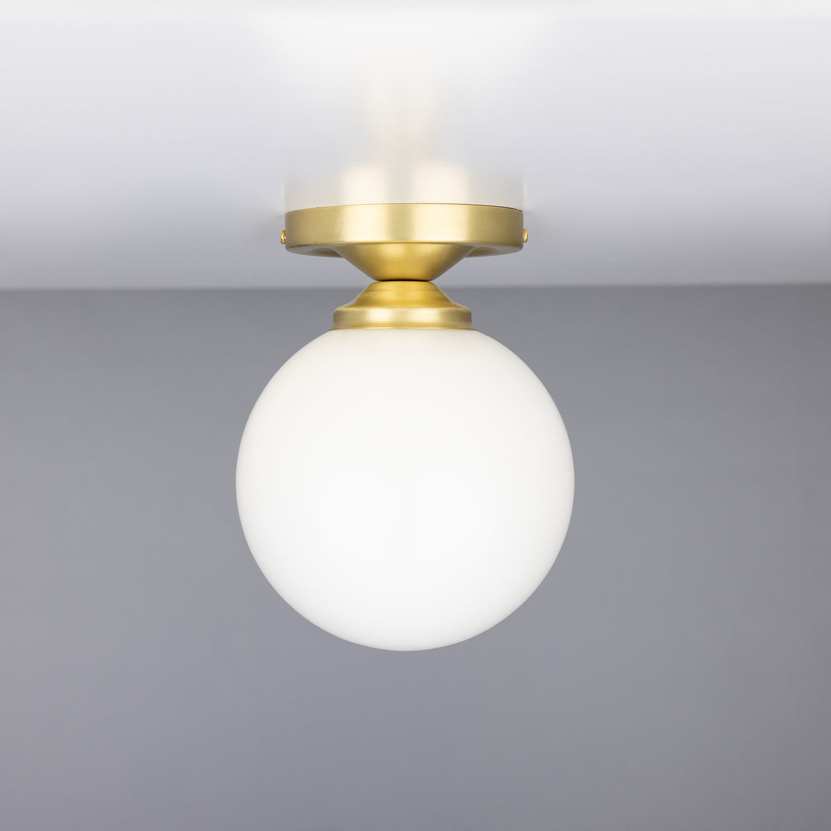 Calbrin Glass Globe Flush Ceiling Light