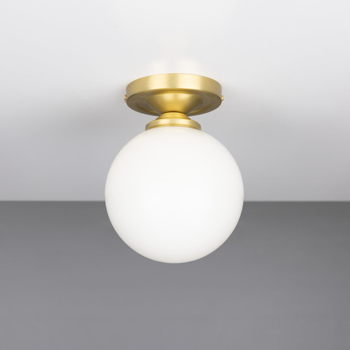 Calbrin Glass Globe Flush Ceiling Light