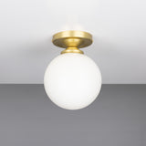 Calbrin Glass Globe Flush Ceiling Light