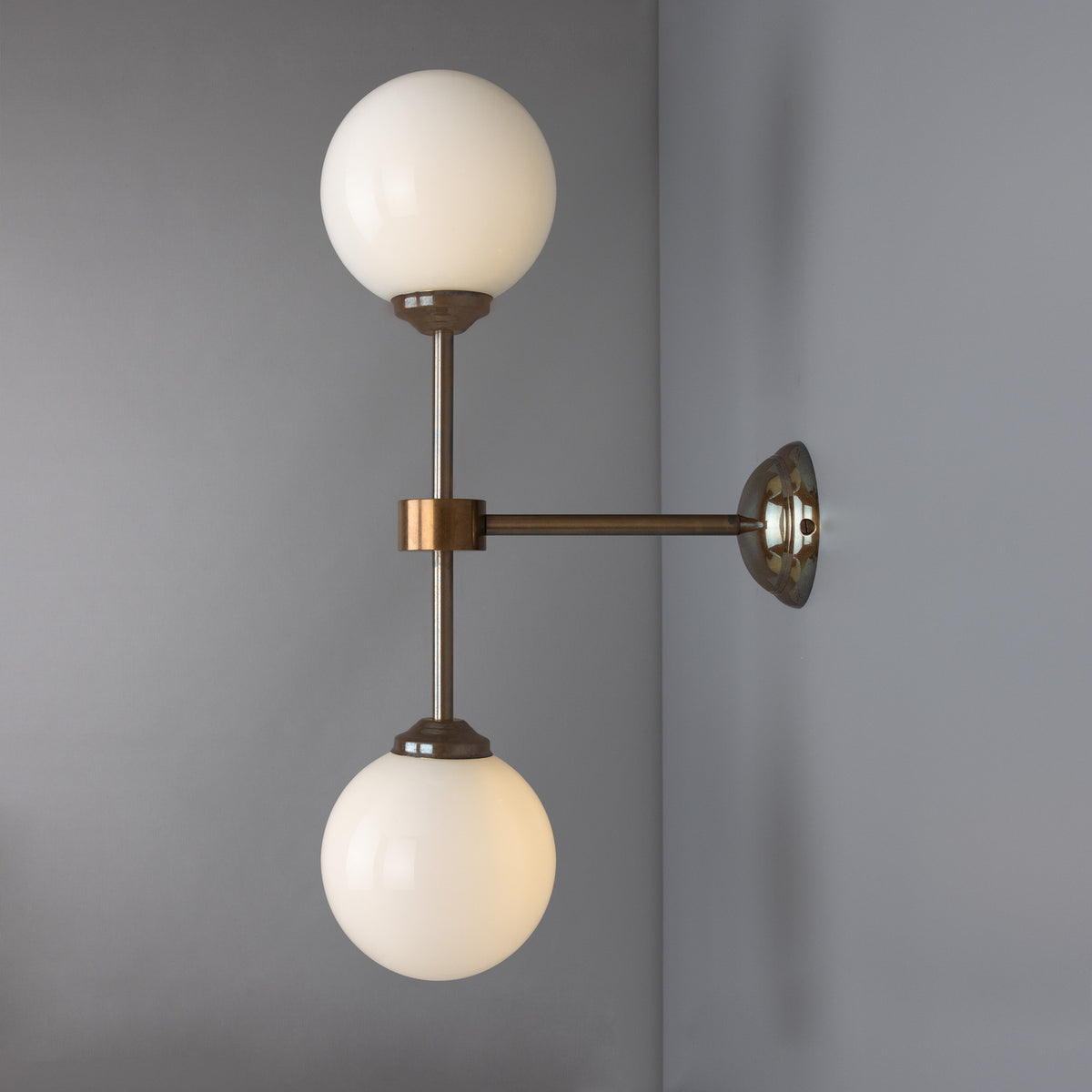 Calbrin Twin Glass Globe Wall Light