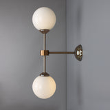Calbrin Twin Glass Globe Wall Light
