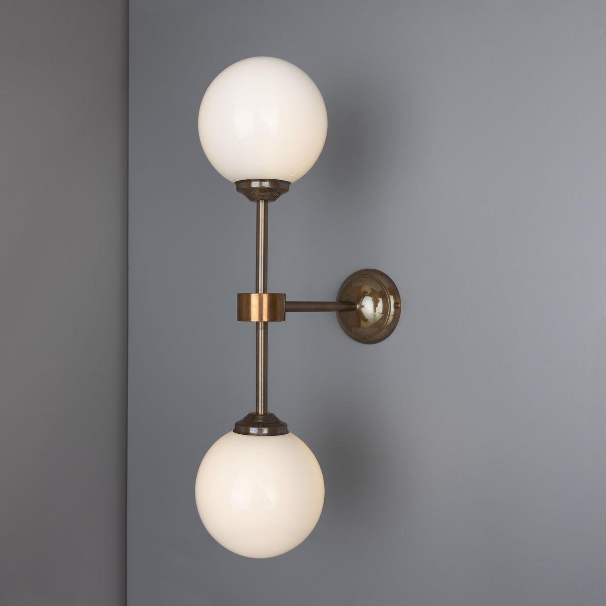 Calbrin Twin Glass Globe Wall Light