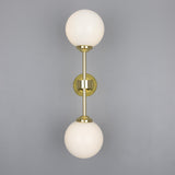 Calbrin Twin Glass Globe Wall Light